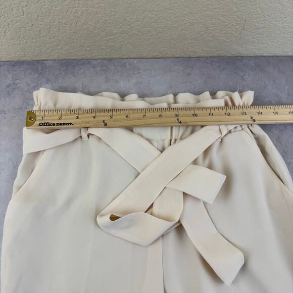 BCBGeneration Pants Womens XS Paperbag Waist Tie Belt Pale Pink Pull On READ - Picture 13 of 15